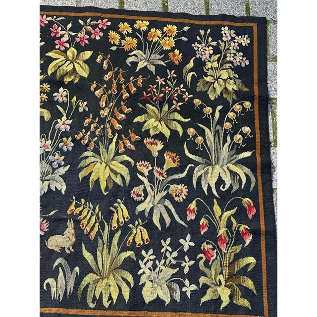 Discover the timeless elegance of this early 20th-century French Aubusson tapestry featuring a captivating design inspired...
