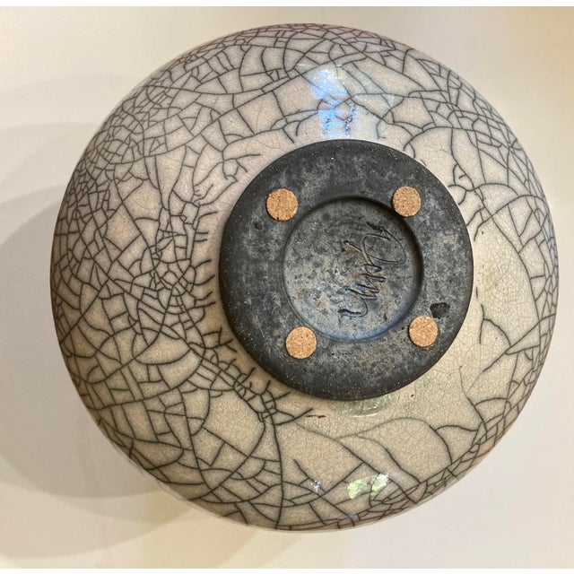 Rick Foris Contemporary Raku Ceramics Art Studio Modern Sculptural Vase For Sale - Image 9 of 13