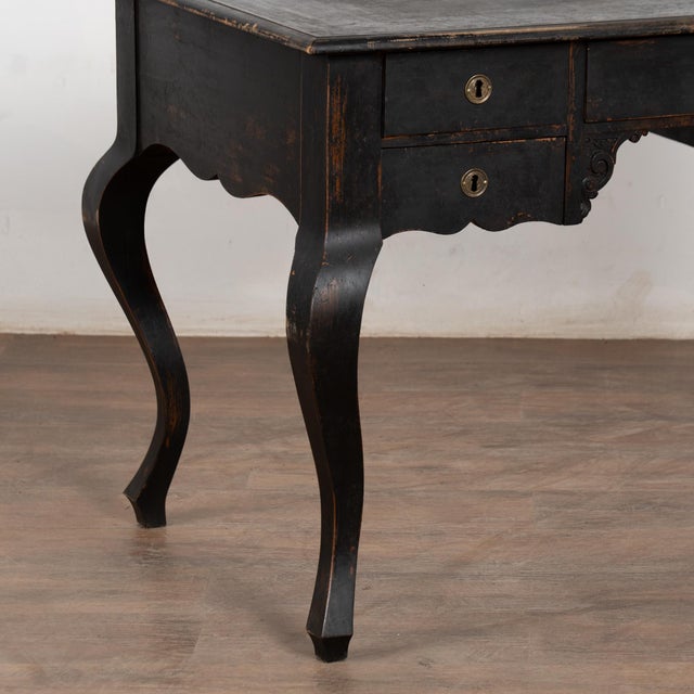 Mid 19th Century Swedish Black Painted Writing Desk For Sale - Image 4 of 13