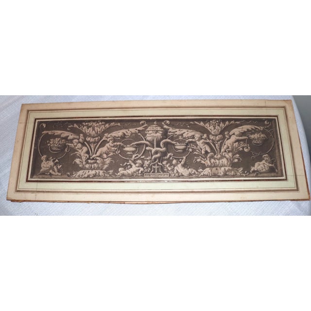 Up for sale is a very rare antique 18th century Italian design for Frieze. It's beautifully painted/drawn on paper and is...