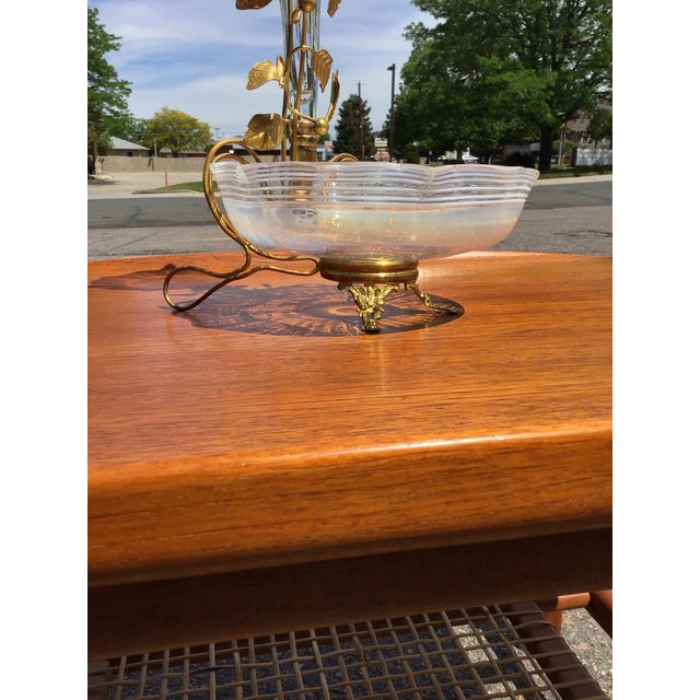 Mid-Century Modern Mid-Century French Epergne Table Center Piece, Hand-Painted, Circa 1970s For Sale - Image 3 of 8