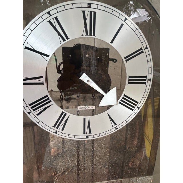 Howard Miller 1970s Mid-Century Modern Howard Miller Smoked Lucite Grandfather Clock - Model 677 For Sale - Image 4 of 12