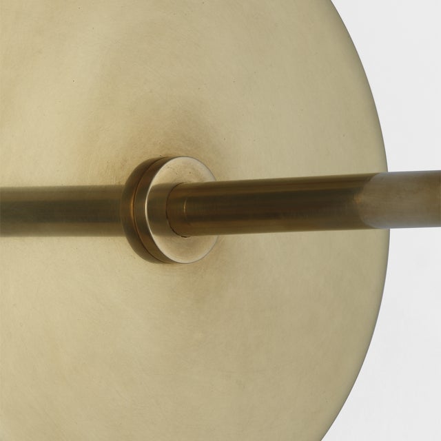 Suzanne Kasler for Visual Comfort Signature Camille 20" Cordless Sconce in Hand-Rubbed Antique Brass with Linen Shade For Sale - Image 11 of 14
