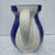 Vintage Hand-Painted Italian Blue & White Ceramic Pitcher | Mediterranean Farmhouse Artisanal Pottery Vase For Sale - Image 11 of 11
