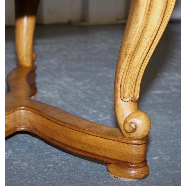 Vintage French Style Coffee Table with Faux Marble Top For Sale - Image 7 of 14