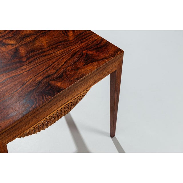 Brown Vintage Danish Sewing Table in Rosewood by Severin Hansen, 1960 For Sale - Image 8 of 11