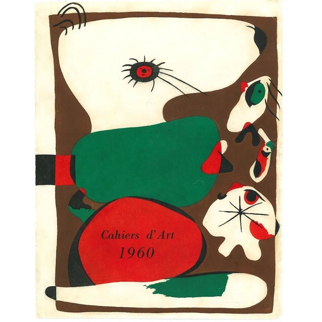 Frontispiece for Cahiers d'Art - Lithograph by J. Mirò - 1960 For Sale