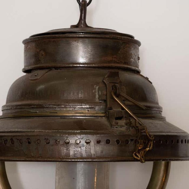 Vintage Retrofitted Kerosene Lantern For Sale - Image 4 of 12