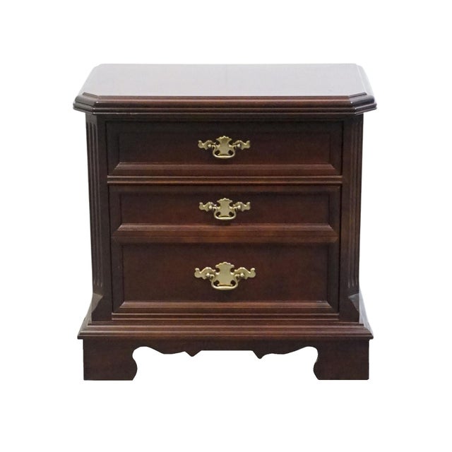 Traditional Bassett Furniture Eden House Solid Cherry Traditional Style 26" Nightstand 2083-0270 For Sale - Image 3 of 13