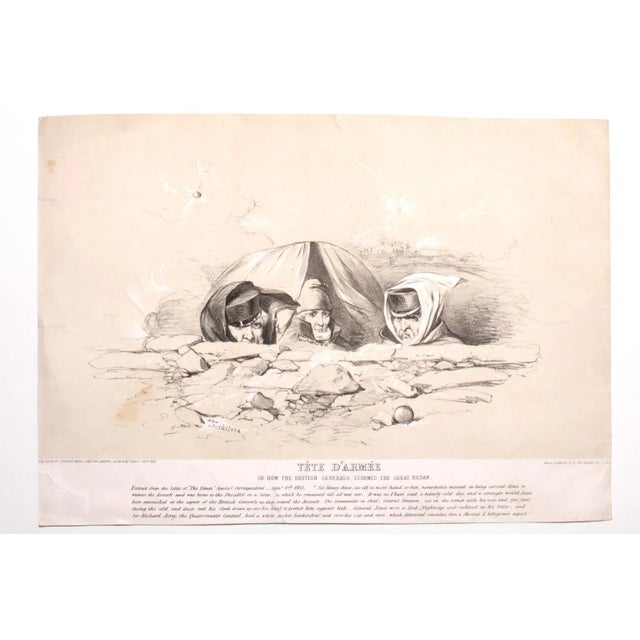 Tête D'Arme, or or how the British Generals stormed the Great Redan is an original lithography artwork on paper realized...