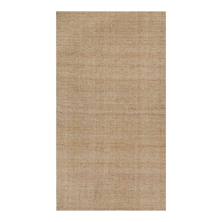 Rug & Kilim’s Contemporary Jute Kilim in Beige-Brown -11'x20' For Sale