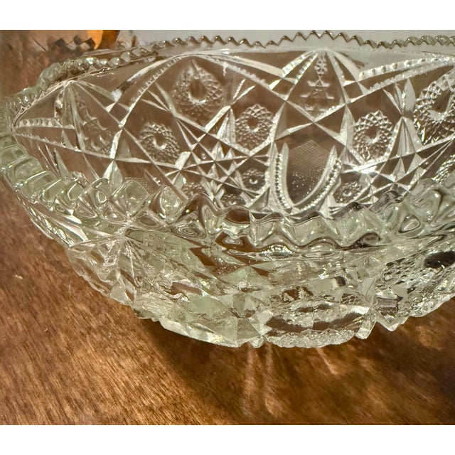 Glass American Brilliant Cut Glass Bowl For Sale - Image 7 of 12