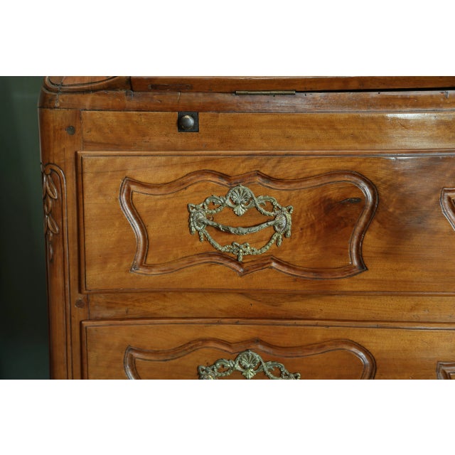 Wood 18th Century Louis XV Provincial Walnut Secretaire For Sale - Image 7 of 10