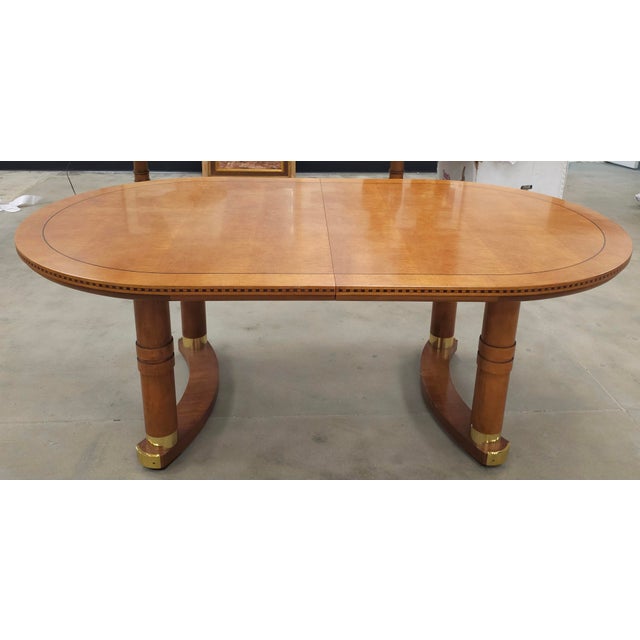 Attributed to Hickory White Genesis Banded and Inlaid Maple Extension Dining Table For Sale - Image 14 of 17