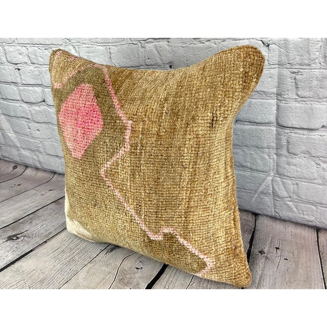 Vintage Pillow Case Turkish Rug Pillow Decorative Rug Pillow Dry cleaning only. PILLOW INSERT IS NOT INCLUDED