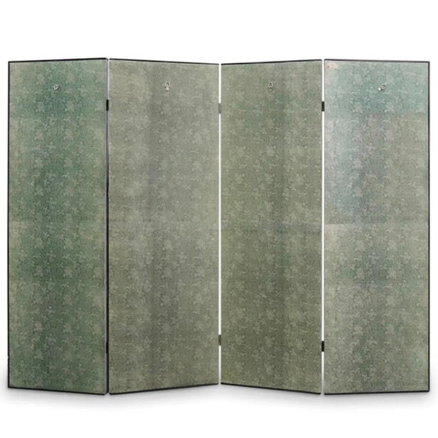 Vintage Decorative 4 Panels Monkeys Screen or Room Divider For Sale - Image 4 of 8