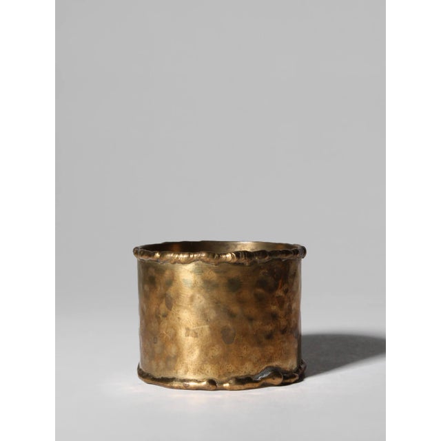 Textured Brass Napkin Rings, 1960, Set of 6, in Very Good conditions. Designed 1960 to 1969