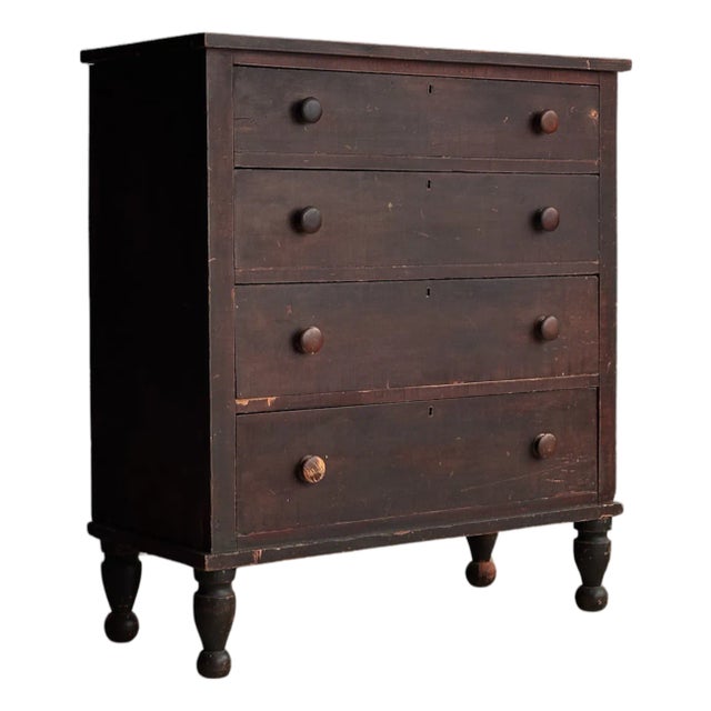 Late 19th Century Antique Pine Chest of Drawers For Sale