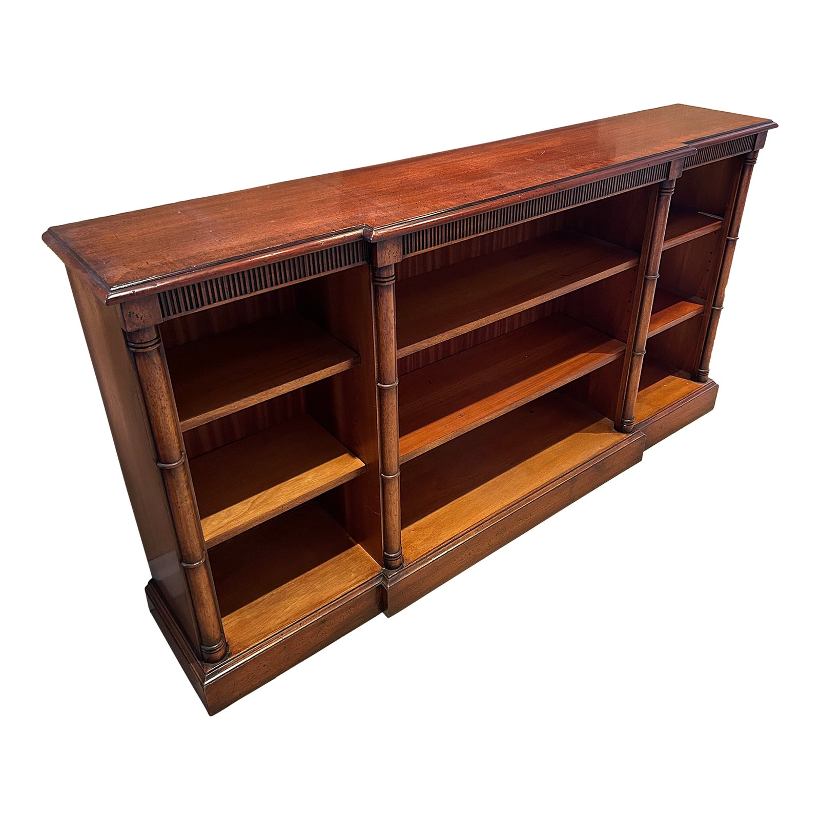 Vintage Walnut Library Bookcase | Chairish