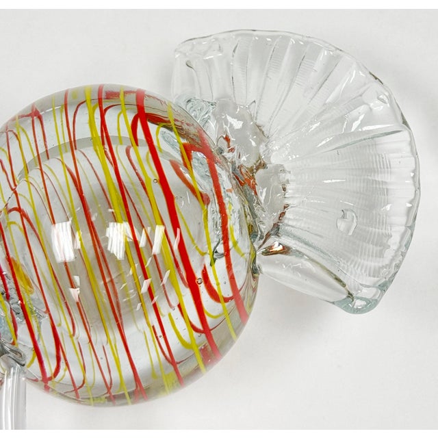 Oversized Vintage Murano Style Wrap Glass Candy For Sale In Kansas City - Image 6 of 6