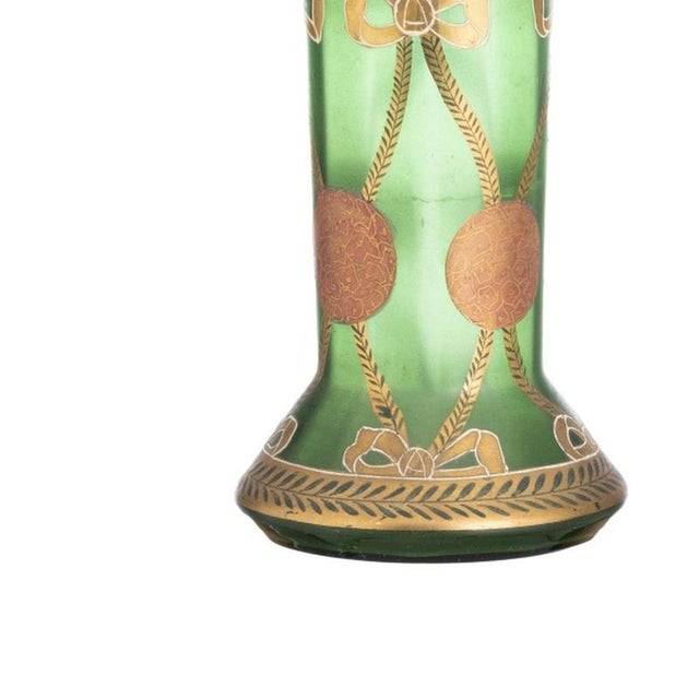 Art Nouveau Crystal Vases from Legras, Set of 2 For Sale - Image 3 of 6