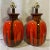 Vintage Orange and Brown Drip Glaze Ceramic Lamp - a Pair For Sale - Image 4 of 6