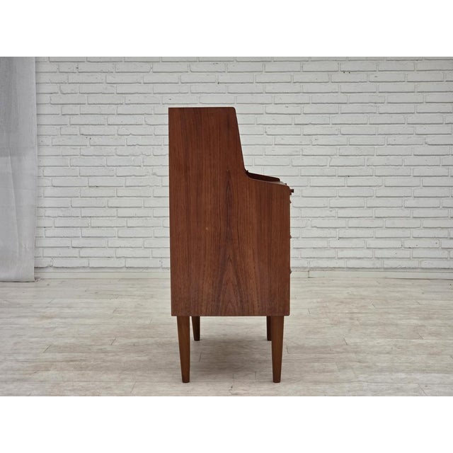 Danish Teak Chest of Drawers with Folding Mirror, 1970s For Sale - Image 11 of 16