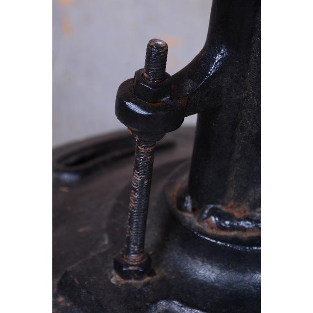 Mid-Century Swivel Stool in Cast Iron and Leather, Italy, 1970s For Sale - Image 6 of 10