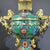 Late 20th Century Late 20th Century Pair of Gilt Bronze Cloisonné Enamel Palace Lantern Incense Burners For Sale - Image 5 of 10