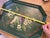 Metal Vintage Hand-Painted Floral & Botanical Tôleware Octagonal Serving Tray With Reticulated Gallery For Sale - Image 7 of 7