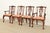 English Ethan Allen Chippendale Carved Mahogany Dining Chairs, Set of Four For Sale - Image 3 of 13