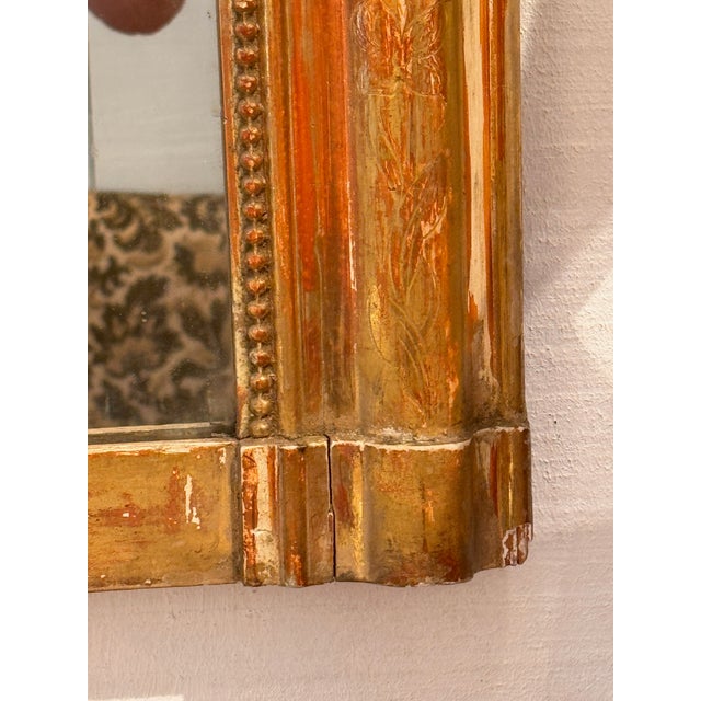 Louis Philippe Giltwood Mirror With Beaded Inner Slip For Sale - Image 4 of 10