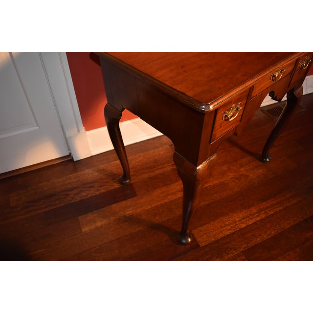 Brown English Queen Anne or Charles 1 Lowboy or Dressing Table For Sale - Image 8 of 9