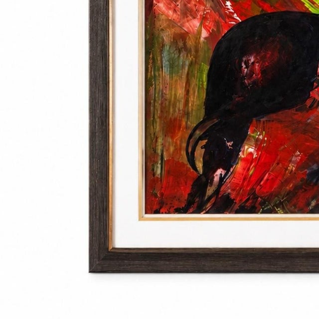 Modern António Inverno, Bullfight, Mixed Media on Paper For Sale - Image 3 of 6