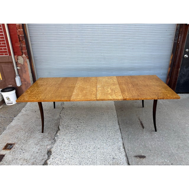 Mid 20th Century Attributed to Harvey Probber Burl Wood Dining Table With 2 Leaves For Sale - Image 10 of 12