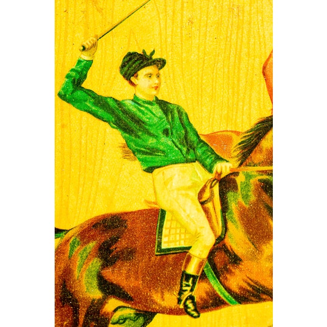 Folding Celluloid Horse Racing Jockey Antique Victorian Dresser Top Mirror For Sale In New York - Image 6 of 18
