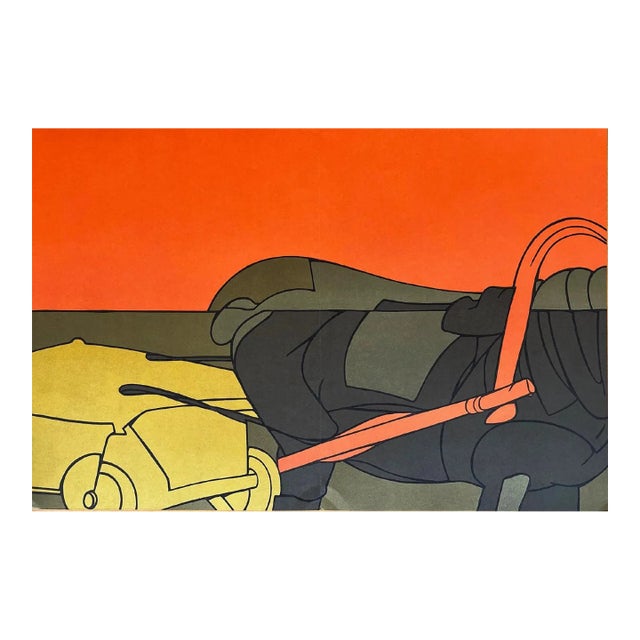 1980 Valerio Adami Lithograph Dm02239d Derriere Le Miroir For Sale