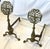 Early 20th Century Brass Andirons With Pierced French Floral Designs- A Pair For Sale - Image 4 of 12