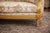 1980 French Louis XVI Gold Beech Damask Settee For Sale - Image 4 of 5