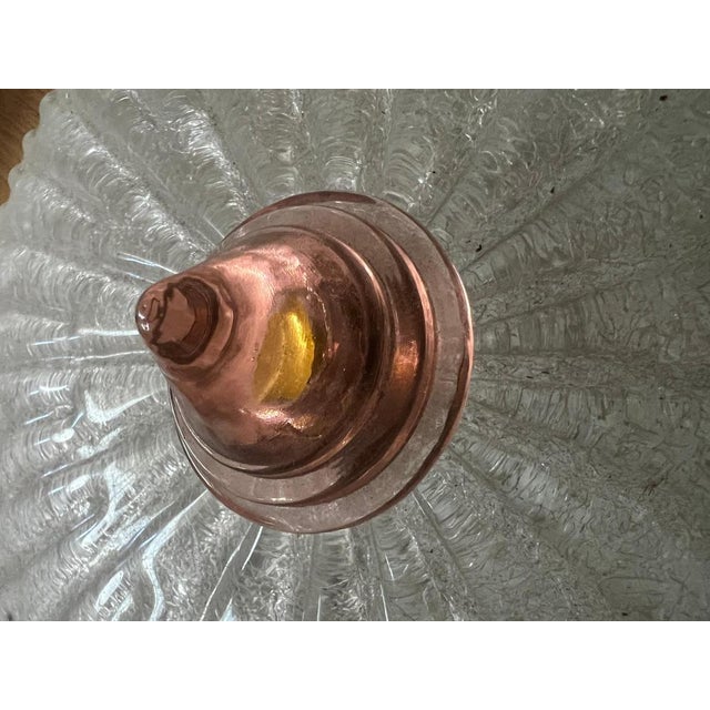 Metal Murano Pink Ceiling Light, 1980s For Sale - Image 7 of 8