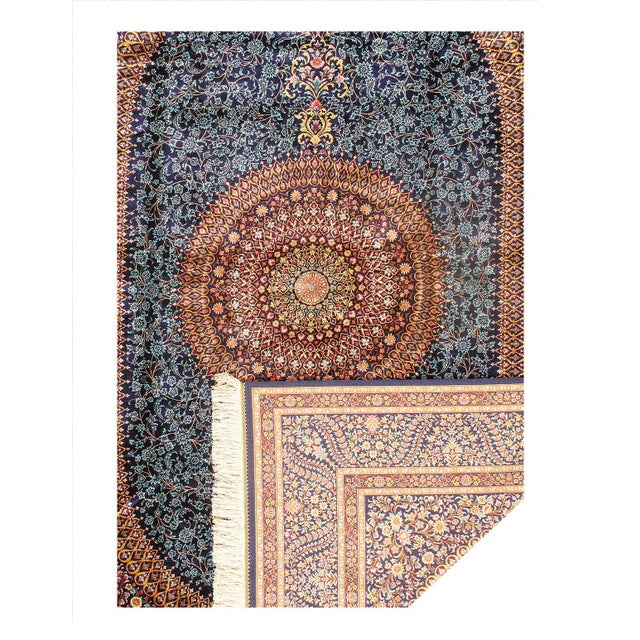 Traditional Pasargad DC Exquisite Design Paris Palace Fine Power Loom v. Silk Rug For Sale - Image 3 of 3