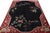 1950s Vintage Chinese Art Deco Rug in Red and Black With Floral Patterns - Rug & Kilim For Sale - Image 5 of 7