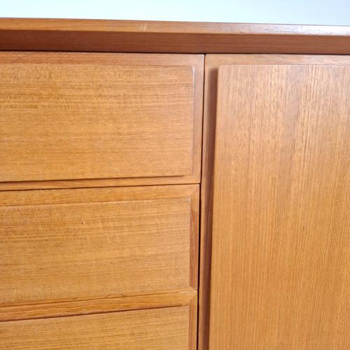 Mid-Century Modern Scandinavian Teak Sideboard with Drawers and Hinged Doors, 1960s For Sale - Image 6 of 9