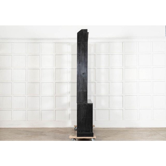 19th Century English Pine Ebonised Haberdashery Display Bookcase, 1890 For Sale - Image 4 of 17