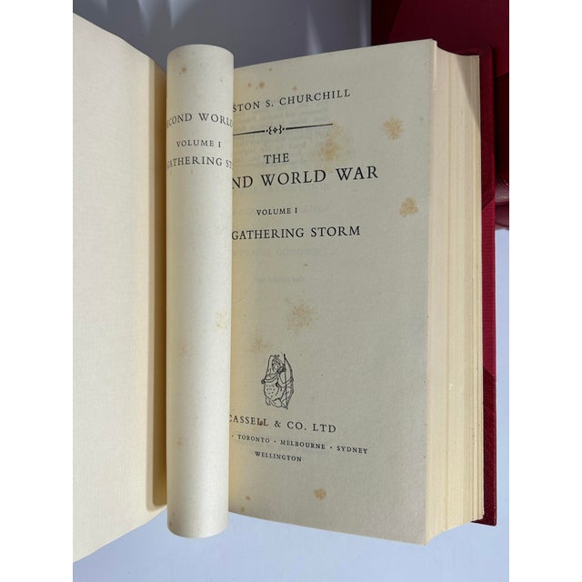 Mid 20th Century Finely Bound Volume Set, Winston Churchill's the Second World War, 1st Uk Edition - 6 Books For Sale - Image 4 of 7