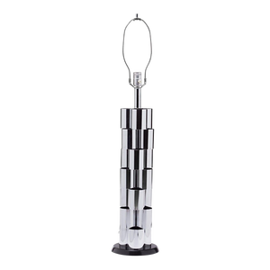 1970s Chromed Steel Sculptural Column Lamp Attributed to Curtis Jere