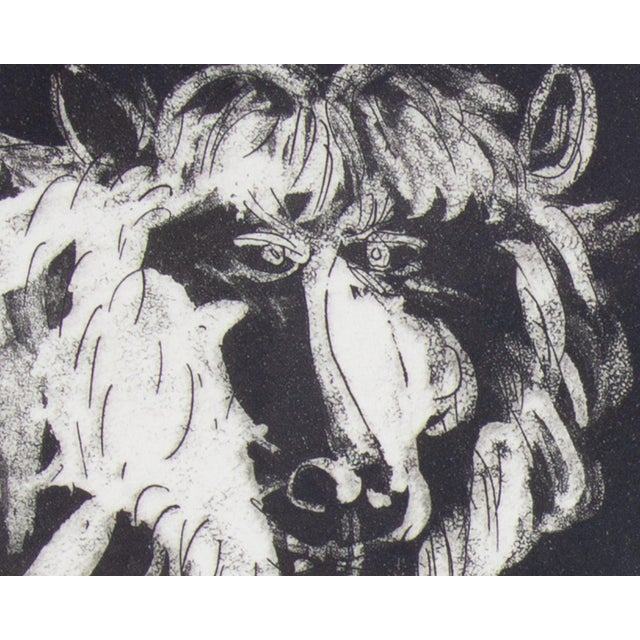 1960s 1967 Aquatint of a Monkey by Benjamin Levy For Sale - Image 5 of 8