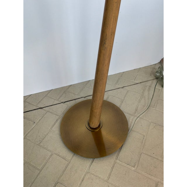2020s Modern Wood and Brass Floor Lamp For Sale - Image 5 of 6