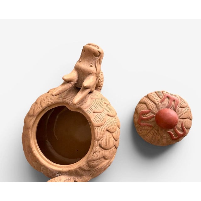 1990s Rare Vintage Chinese Yixing Clay Dragon Teapot For Sale - Image 5 of 12