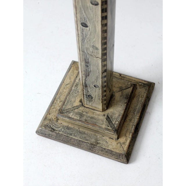 Antique Hand Painted Pedastal Stand For Sale - Image 10 of 12